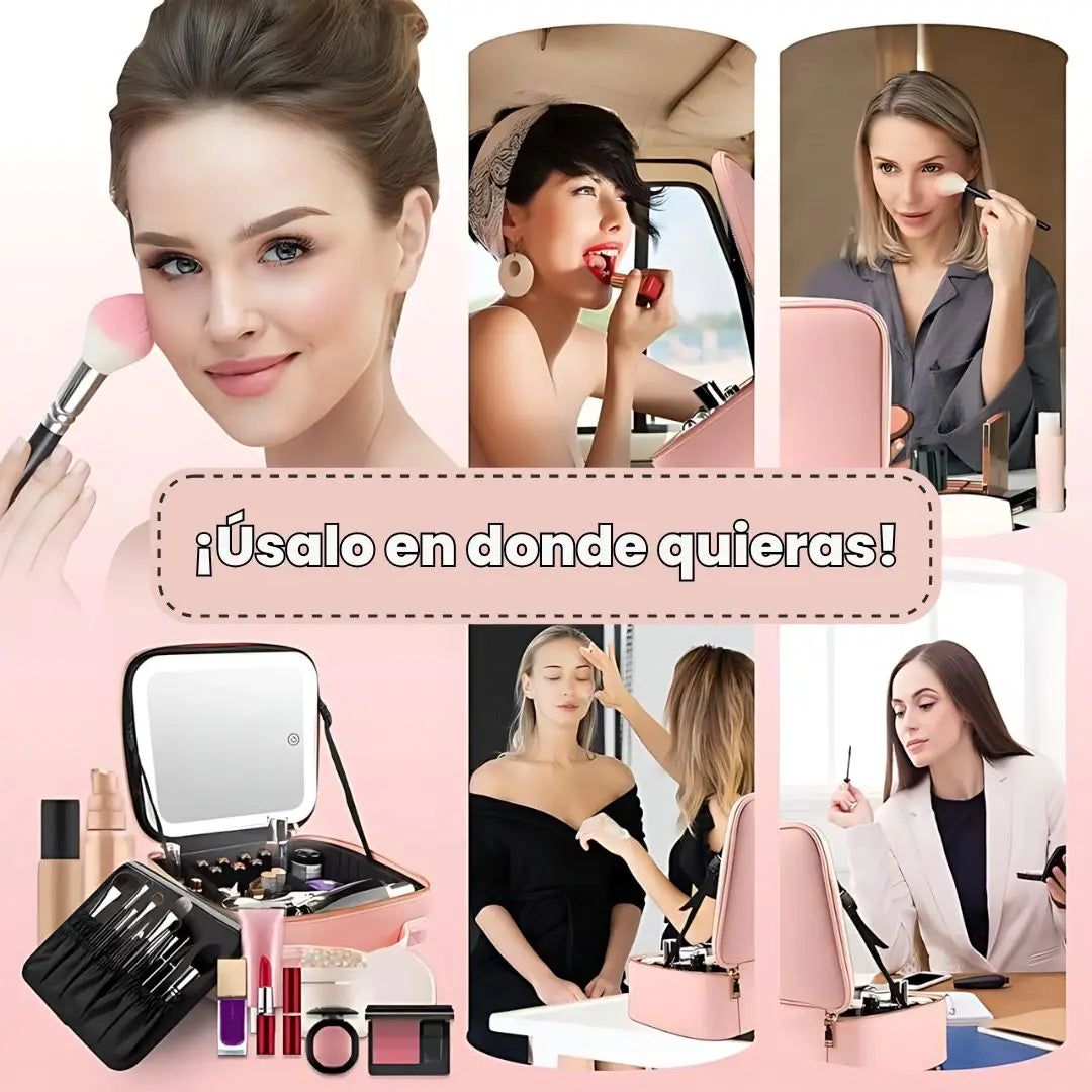 Cosmetiquera Profesional LED | Organiza y maquilla con luz perfecta