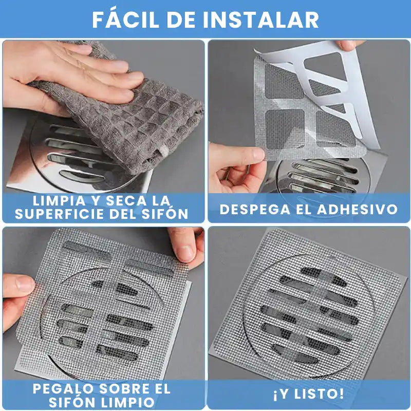 20 MALLAS ADHESIVAS PARA SIFÓN | NO MÁS PLAGAS NI ATASCOS