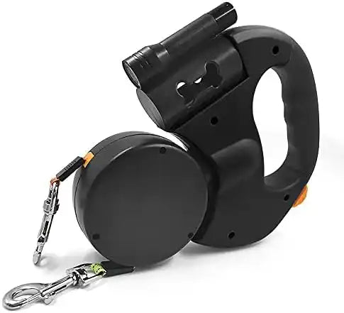 DualWalk™ Correa Retráctil Doble Para Perros | Pasea 2 perros sin enredos y con mayor control