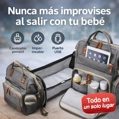 BabyNest™ Pañalera Multifuncional con Cambiador | Sal sin improvisar con tu bebé