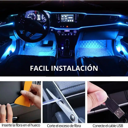GlowLine® – Luces LED para Carro (Iluminación Interior Premium en Minutos)