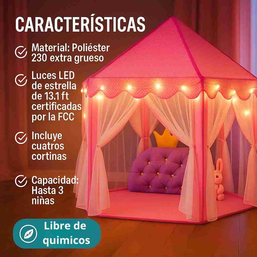 MagicCastle® – Castillo de princesas + Luces led
