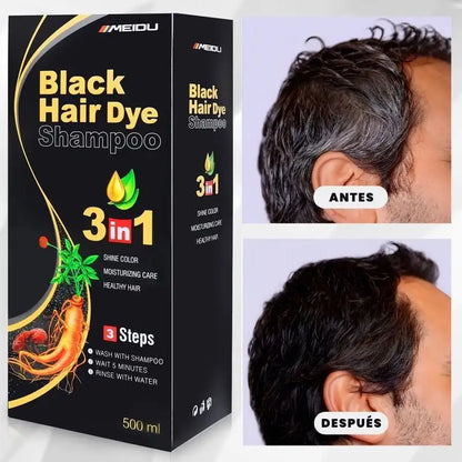 SHAMPOO CUBRE CANAS DE BARBA Y CABELLO |  MEIDU® 3 en 1