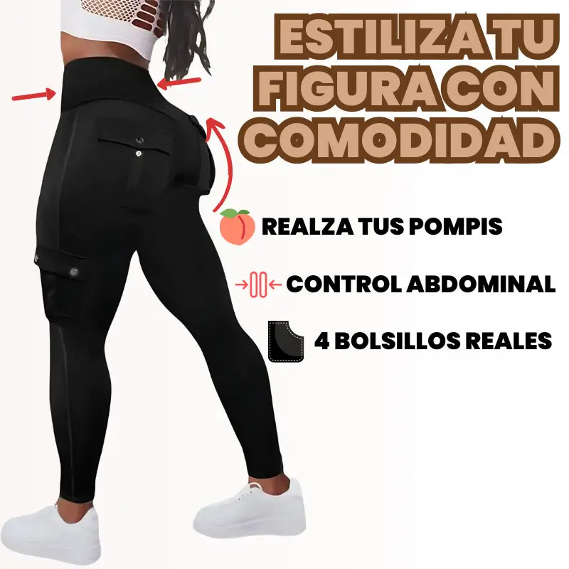 LEGGINGS CARGO CON REALCE Y CONTROL | Estiliza tu figura con comodidad
