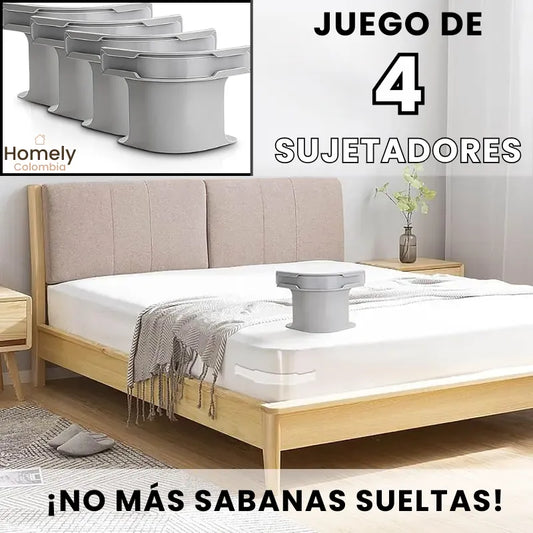 4 Sujetadores de Sábanas Lock® | Tu cama siempre perfecta