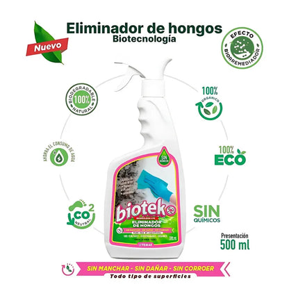 BIOTEK 500 ML | Elimina hongos, humedad y malos olores