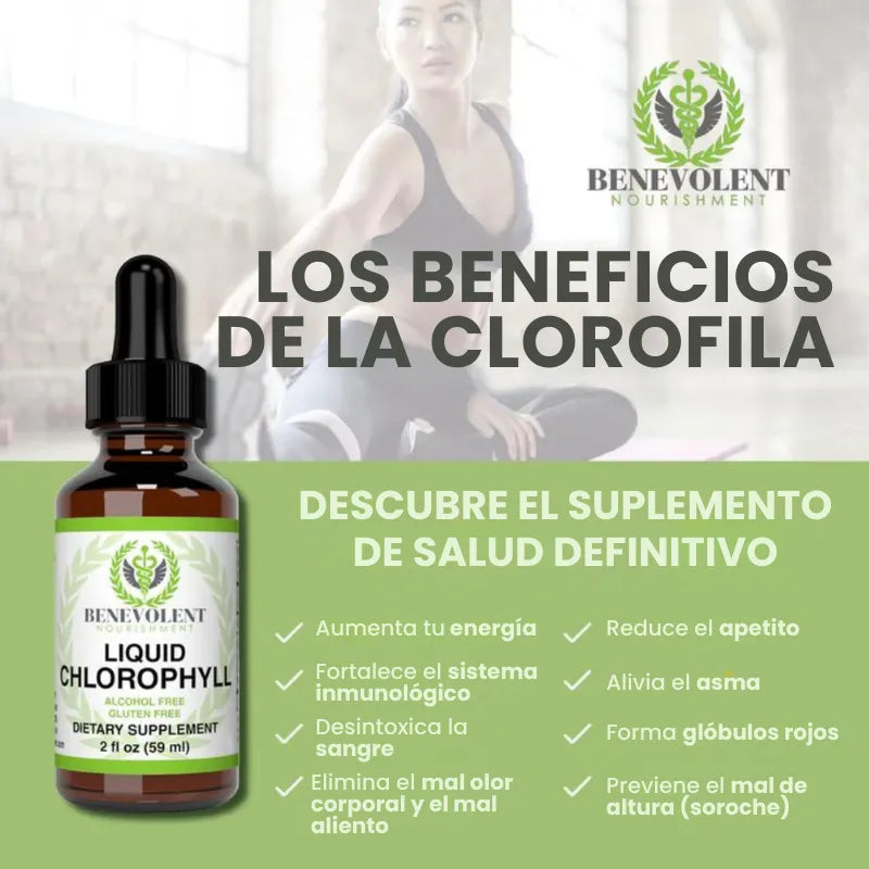 Gotas de Clorofila 🌿 Desinflamante Natural + Energía