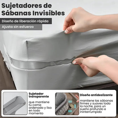 4 Sujetadores de Sábanas Lock® | Tu cama siempre perfecta