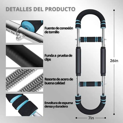 Twister Arm® – Barra para Entrenar  pecho y brazos con resistencia ajustable