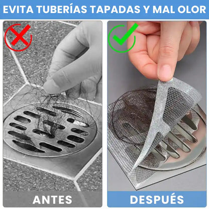 20 MALLAS ADHESIVAS PARA SIFÓN | NO MÁS PLAGAS NI ATASCOS