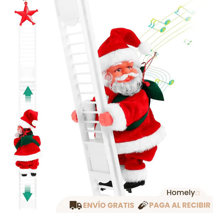 Papá Noel Escalador | Sube y baja la escalera 🪜