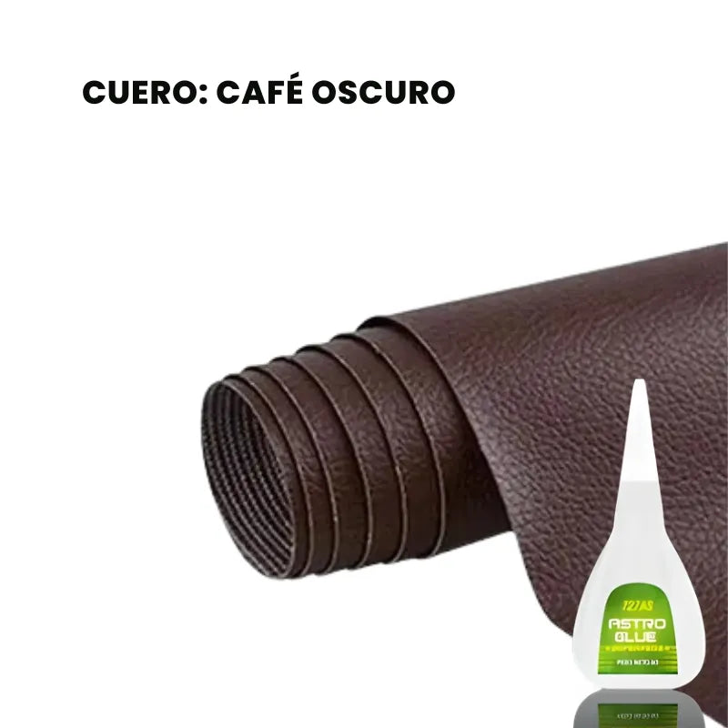 ROLLO DE CUERO AUTOADHESIVO + PEGAMENTO PARA REAFIRMAR