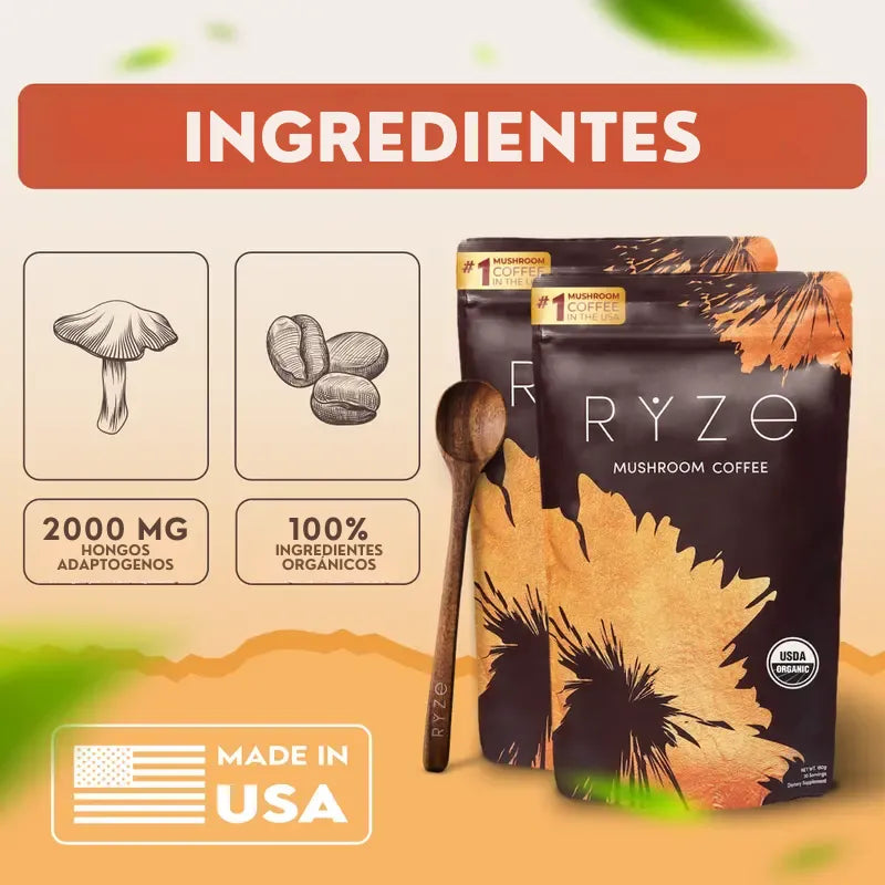 Café RYZE Hongos Adaptógenos | Kit para transformar cuerpo y mente