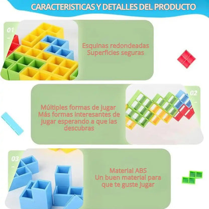 STACKING GAME® Juego de Equilibrio Tetra – Diversión inteligente para todas las edades