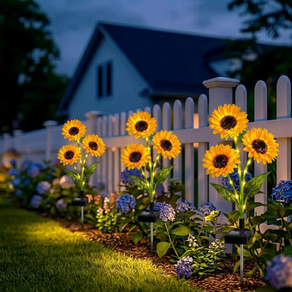 SunGlow™ Girasoles Solares – Ilumina tu jardín sin cables y sin esfuerzo