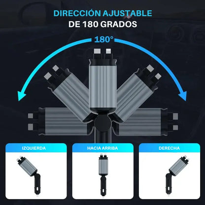 Starlight® 4 en 1 | Cargador Retráctil Inteligente para Carro