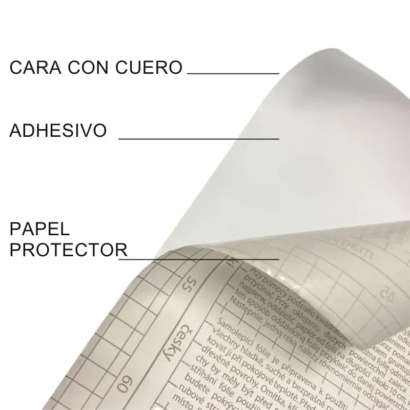 ROLLO DE CUERO AUTOADHESIVO + PEGAMENTO PARA REAFIRMAR