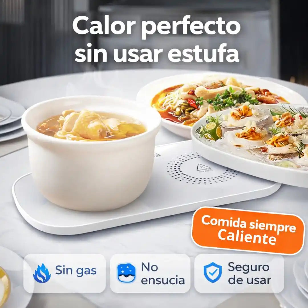 WarmPlate® – Placa Calefactora Eléctrica | Mantén tu comida caliente sin estufa