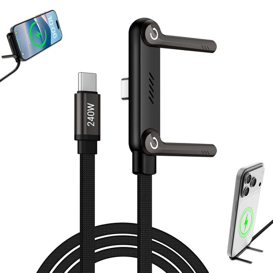FlexPro-2 | Cable 2 en 1 de carga rápida con soporte
