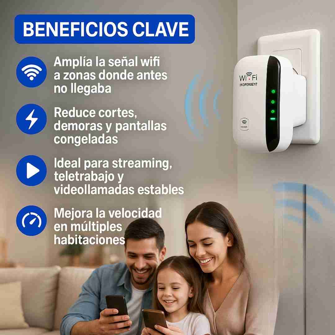 WaveBoost® — Repetidor Inalambrico Amplificador Wifi | Señal fuerte en cada rincón