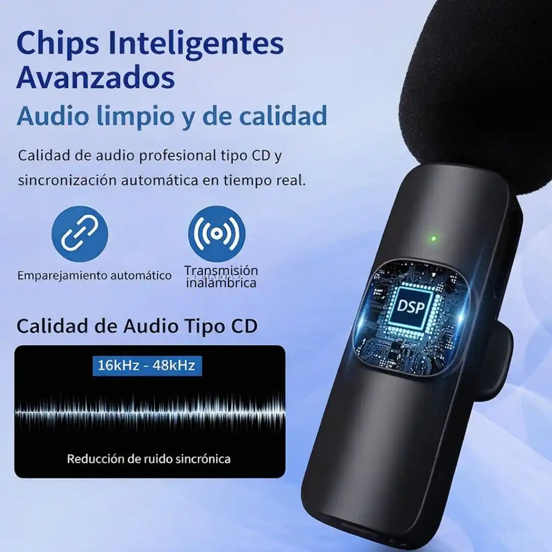 K9 Audio® – Micrófono Inalámbrico | Sonido claro y profesional