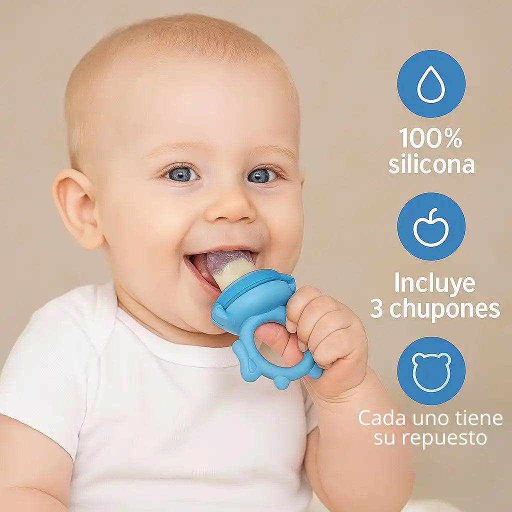 BabyBite™ – Chupo Alimentador y Mordedor de Silicona (Set x3)