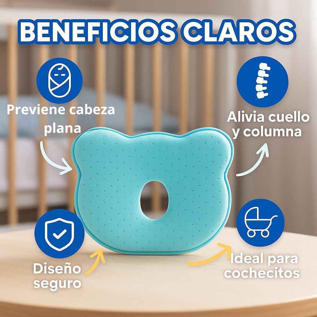 DreamHead® – Almohada ergonómica para prevenir cabeza plana