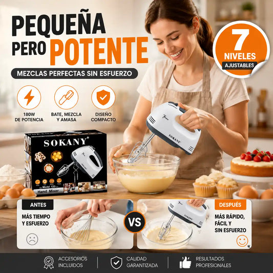 MixPro™ Batidora Multifuncional Sokany | Potencia Compacta Para Tus Recetas Favoritas