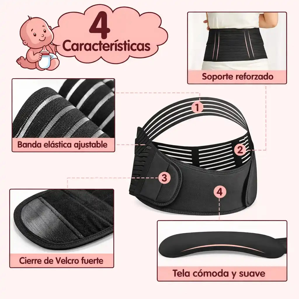 BellySupport™ – Cinturón Prenatal de Soporte que Ayuda a Aliviar la Presión del Embarazo