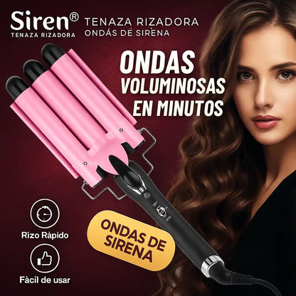 WavePro® Tenaza Rizadora de Tres Barriles – Ondas de Sirena fáciles en minutos