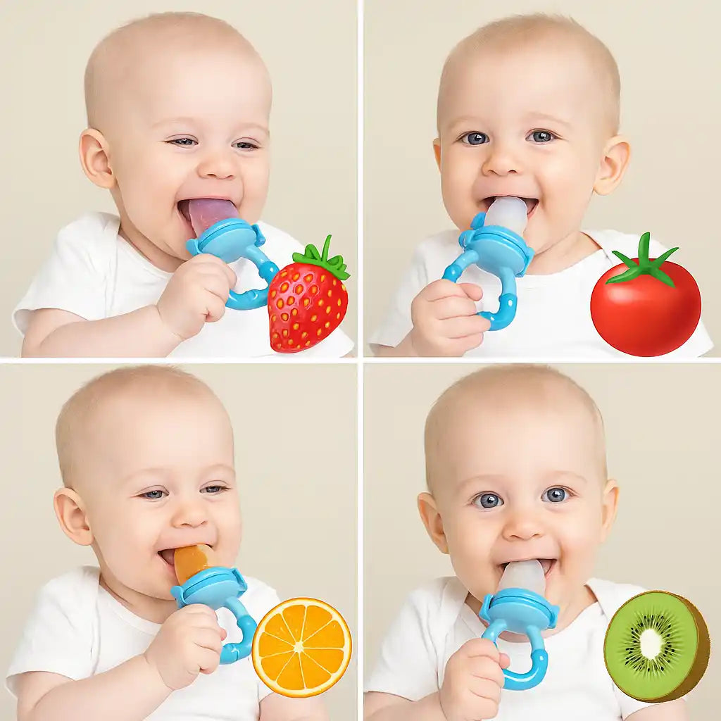 BabyBite™ – Chupo Alimentador y Mordedor de Silicona (Set x3)