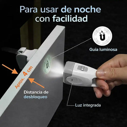 SafeLock® – Pack X 4 de Seguros Magnéticos Invisibles para Cajones y Puertas