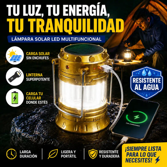 LumiPower® | Lámpara Solar LED Multifuncional | Luz confiable cuando más la necesitas