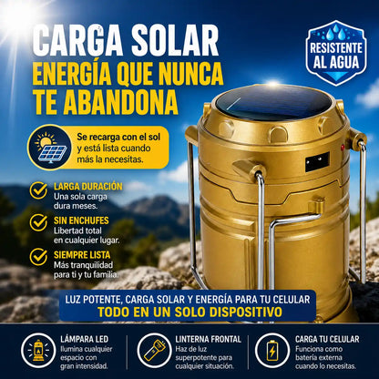 LumiPower® | Lámpara Solar LED Multifuncional | Luz confiable cuando más la necesitas