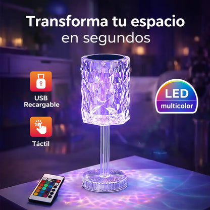 CrystalTouch™ | Lámpara Táctil Recargable que Eleva la Elegancia de Tu Hogar