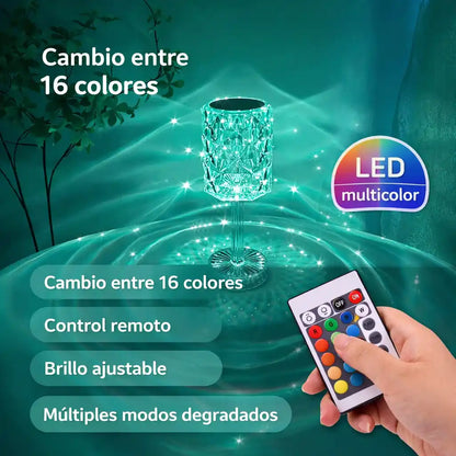 CrystalTouch™ | Lámpara Táctil Recargable que Eleva la Elegancia de Tu Hogar