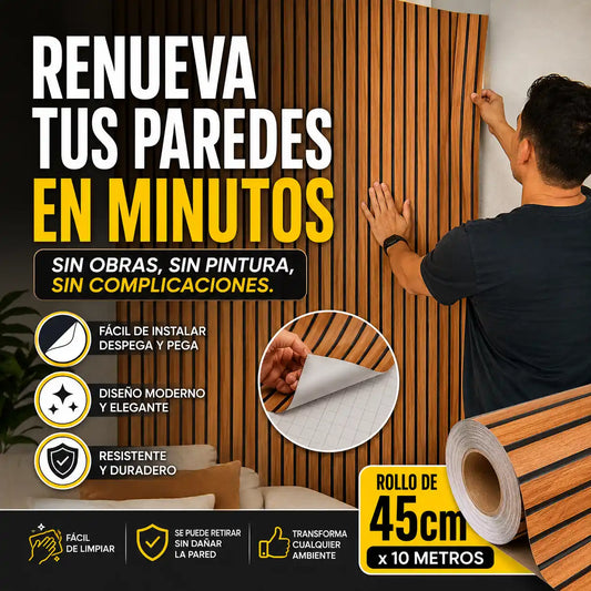 WoodFlex™® Papel Tapiz Adhesivo Para Pared | Renueva tus espacios sin obras ni complicaciones