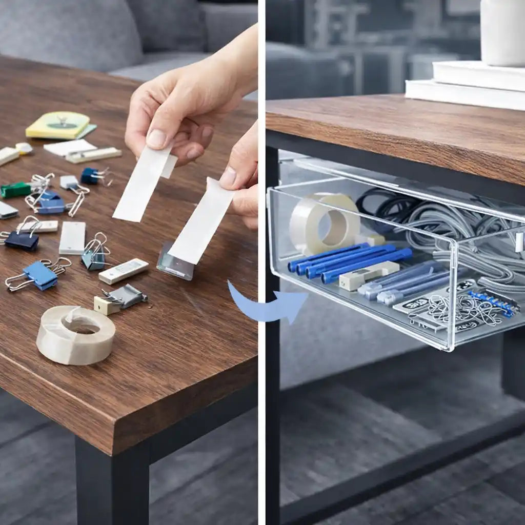 DeskSaver® – Organizador de Cajón Invisible Más espacio y orden sin ocupar tu escritorio
