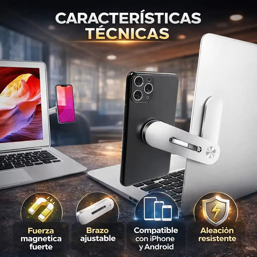 MagHold® – Soporte Magnético para Celular y Computador