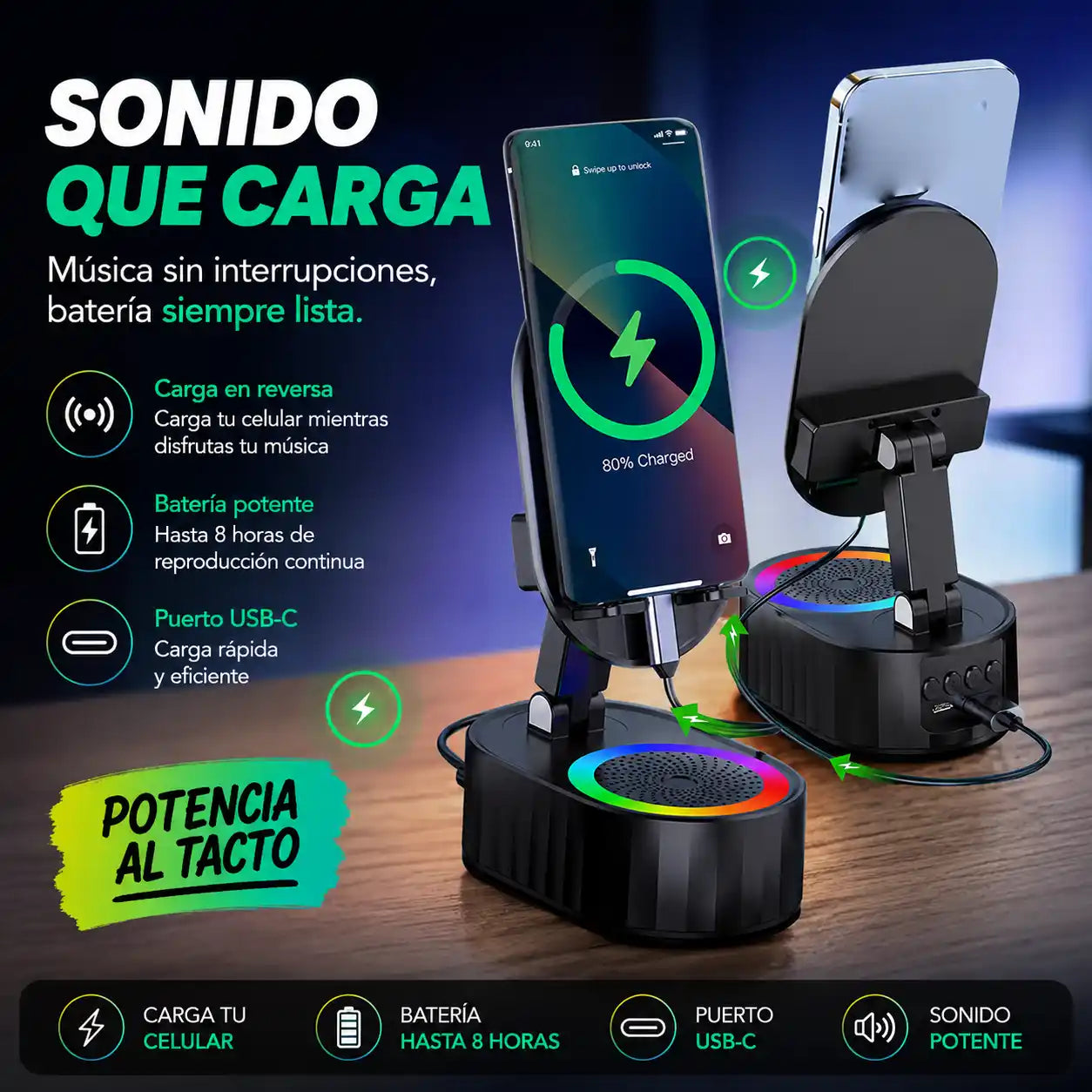 SoundStand™ Soporte Para Celular Con Parlante — Escucha tu música como nunca antes