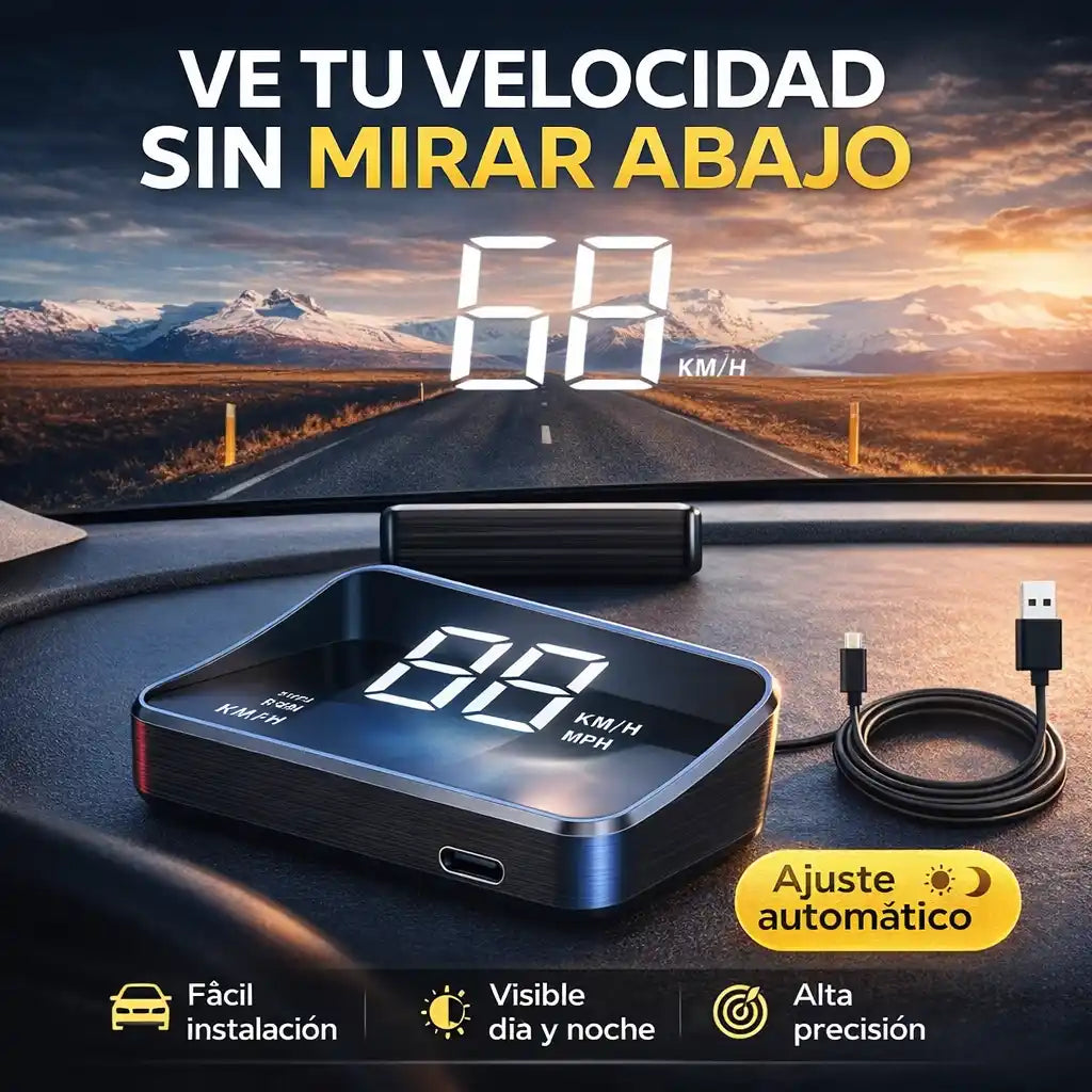 DriveVision™ HUD – Velocímetro Digital para Carro