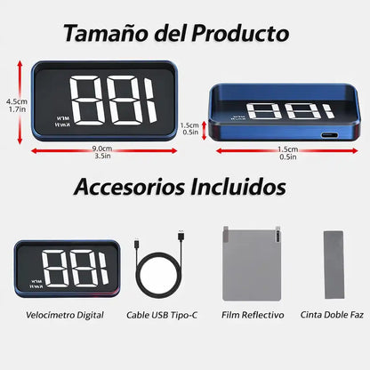 DriveVision™ HUD – Velocímetro Digital para Carro