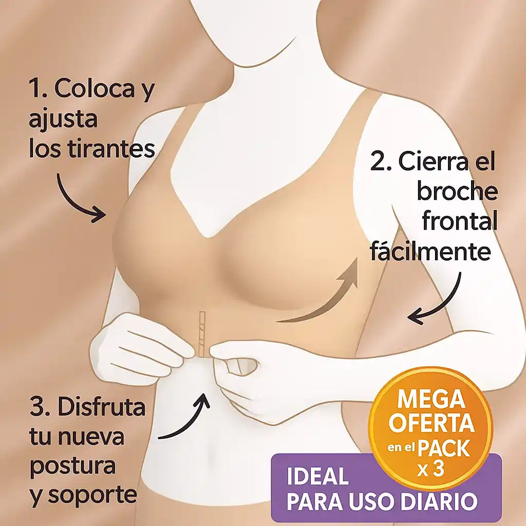 LushFitting® Brasier Corrector de Postura – Elevación y soporte total