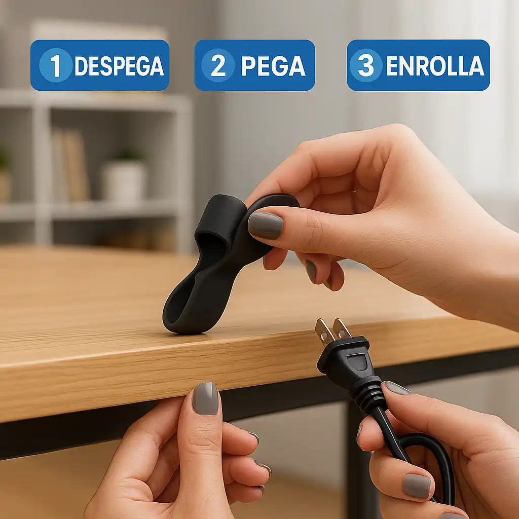 WireTidy™ Organizador de Cables (Pack x5) - Orden inmediato para tu hogar u oficina