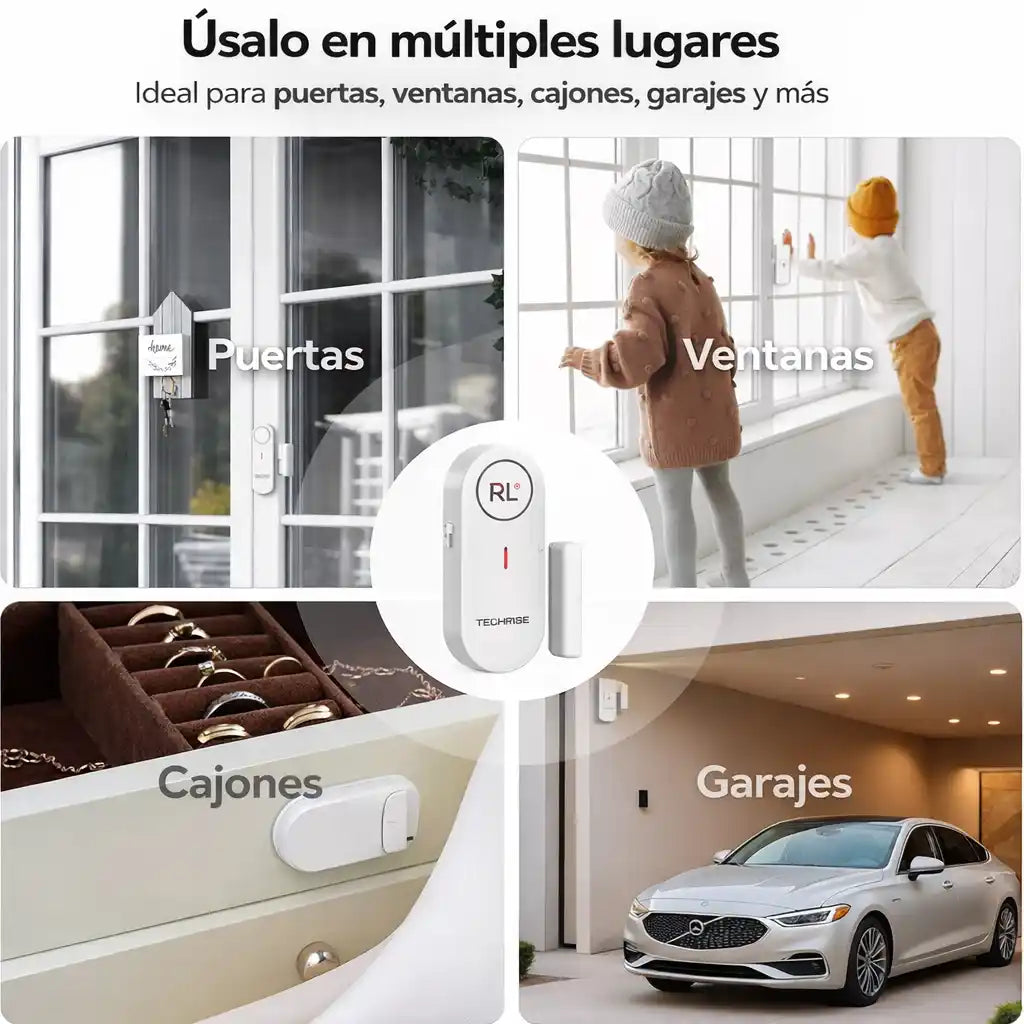 SafeHome™ Combo Seguridad para Puertas – Alarma + Sensor de Movimiento GRATIS