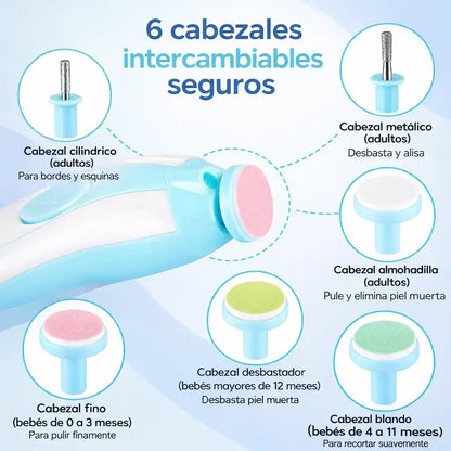 SafeTrim™ Lima Eléctrica para Bebés — La forma más segura de cuidar sus uñitas