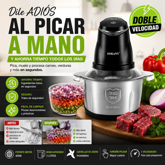 ChopMaster® Picadora Modular Sokany | Pica carnes y verduras en segundos sin esfuerzo