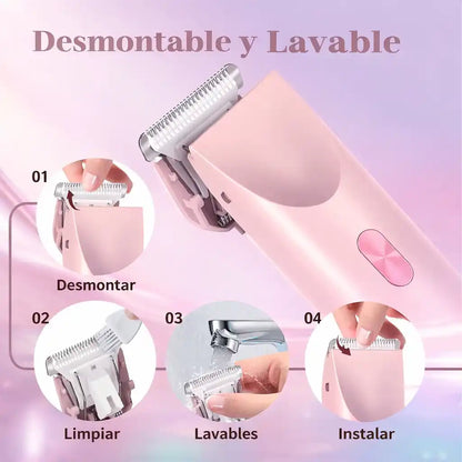 SilkTrim® Recortadora Femenina 2 en 1 – Depilación suave, sin dolor