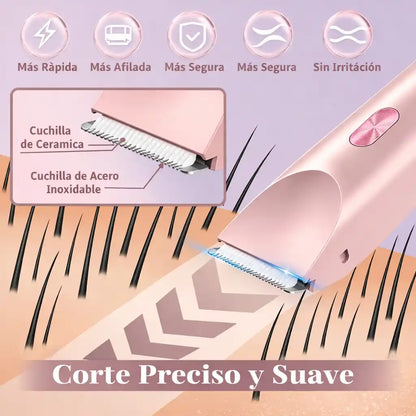 SilkTrim® Recortadora Femenina 2 en 1 – Depilación suave, sin dolor