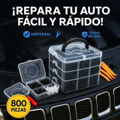 FixPro® – Kit de Clips Automotrices (800 Piezas)